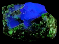 Willemite, fluorite - Colorado Mine, Castle Dome, Arizona (longwave, midrange, shortwave UV)
