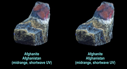 Afghanite - Afghanistan (shortwave, midwave UV)