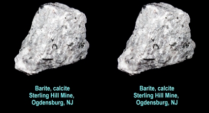 Barite, calcite - Sterling Hill Mine, Ogdensburg, NJ