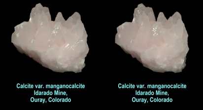 Calcite var. manganocalcite - Idarado Mine, Ouray, Colorado