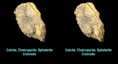 Calcite, chalcopyrite, sphalerite - Colorado