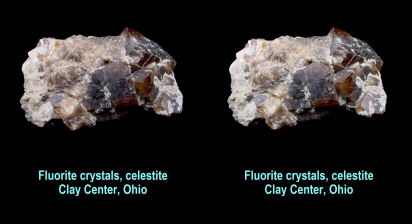 Fluorite crystals with celestite - Clay Center, Ohio