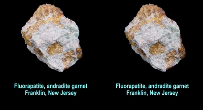 Fluorapatite (Fluor. cream orange) w/ Andradite Garnet, old time Franklin, NJ specimen